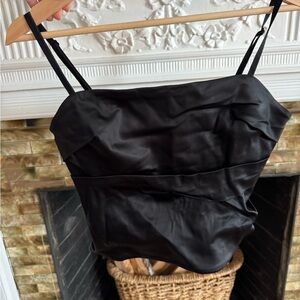 Wilfred Black Satin Camisole Top